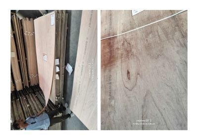 Water Affected Stock of Laminate Sheets